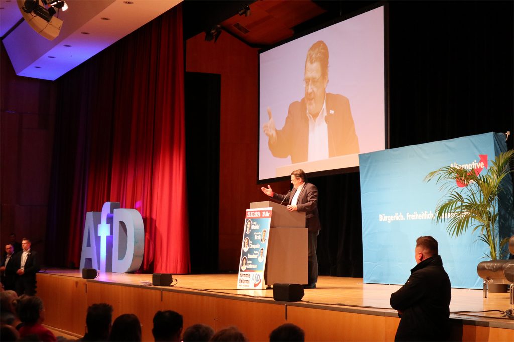 Stellv. Bundesvorsitzender Stephan Brandner in der Harmonie Heilbronn