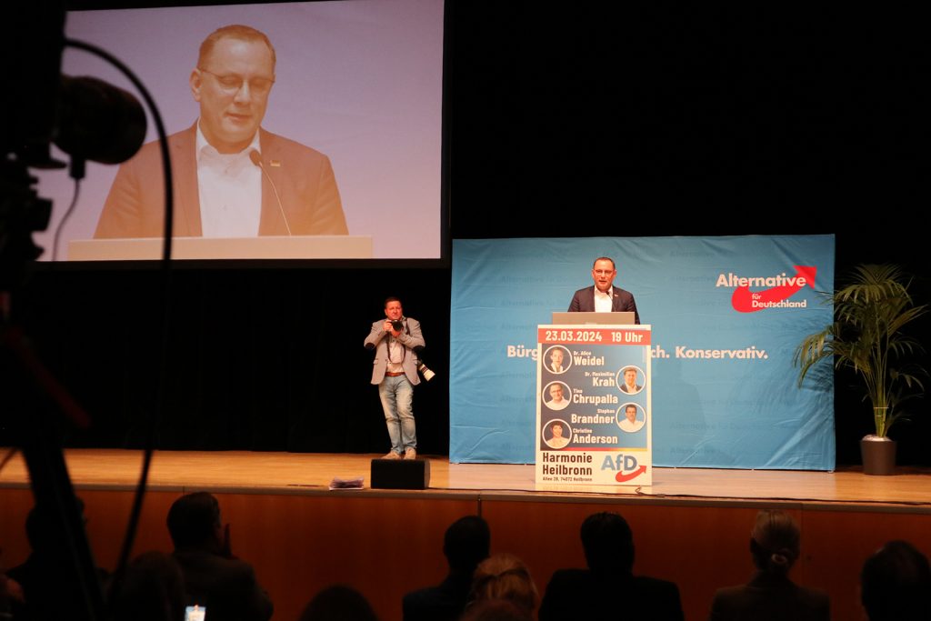 Bundesvorsitzender Tino Chrupalla in der Heilbronner Harmonie