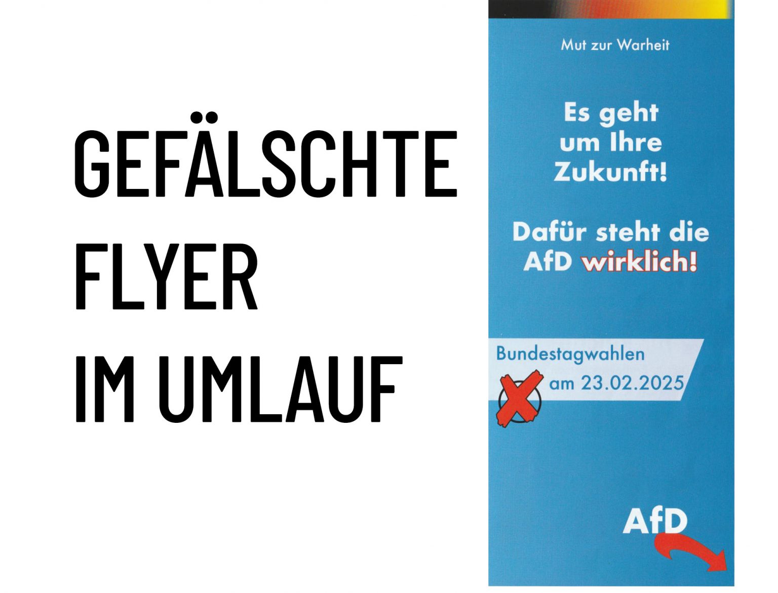 Gefälschte Flyer in Heilbronn vom „Netzwerk gegen Rechts“ – AfD Heilbronn