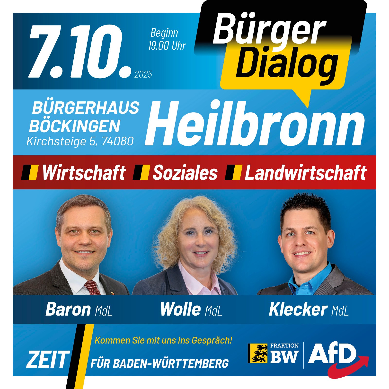 Bürgerdialog der AfD-Landtagsfraktion in Böckingen