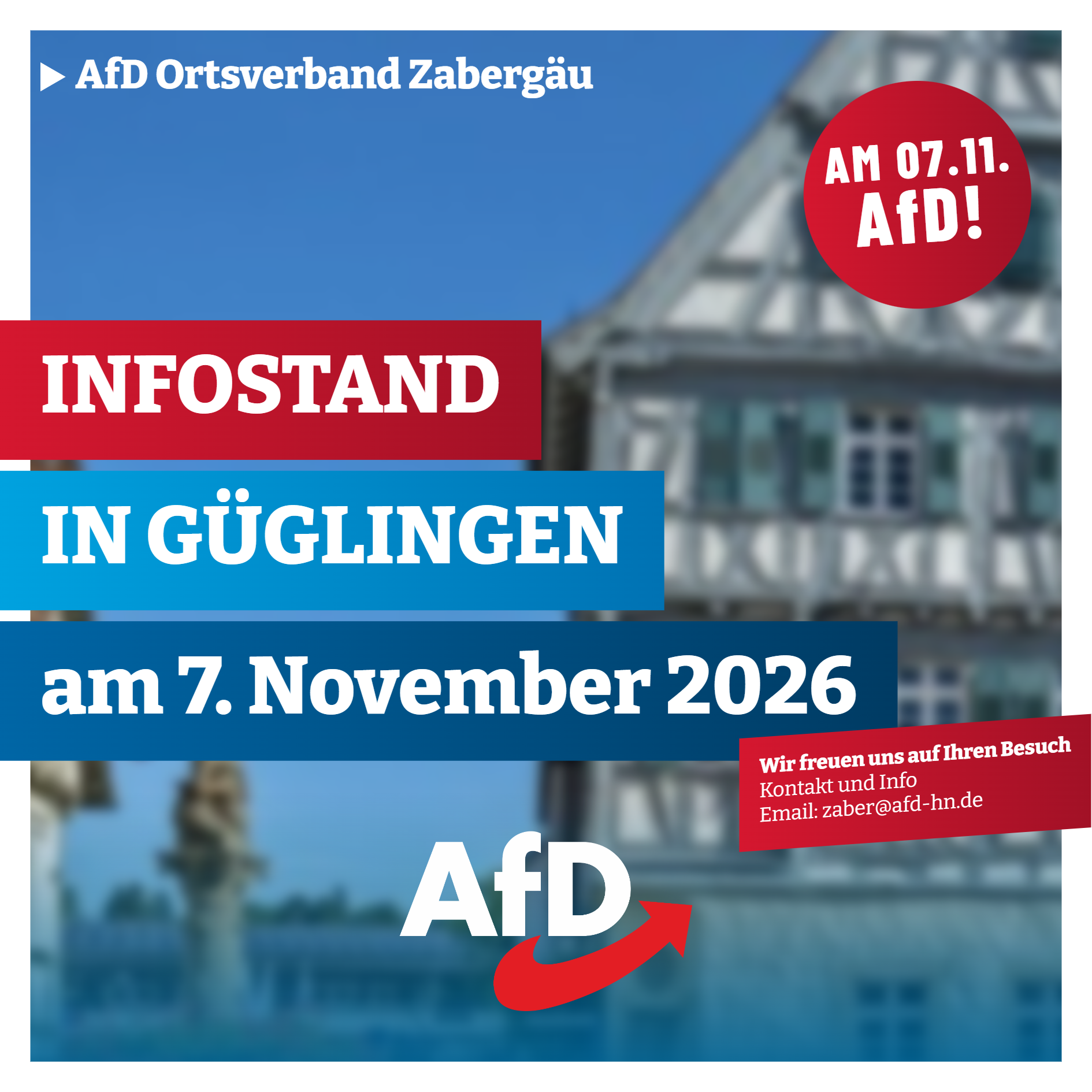 Ortsverband Zabergäu: Infostand in Güglingen